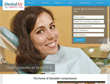 Tablet Screenshot of dentalair.com